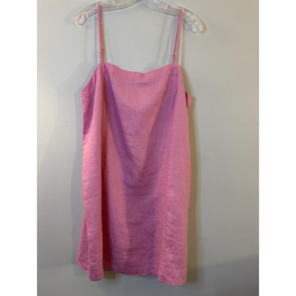 MADEWELL Bublle Gum Pink LINEN Sun Dress 14 Spring Beach Resort